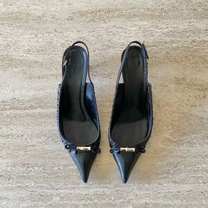 Vintage Gucci Bamboo Slingback Kitten Heels